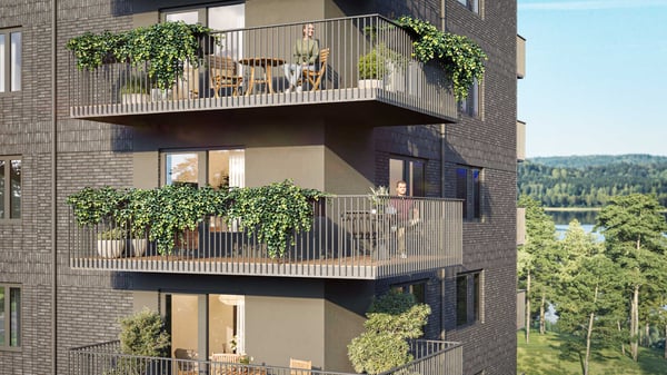 2:a med hörnbalkong i öster